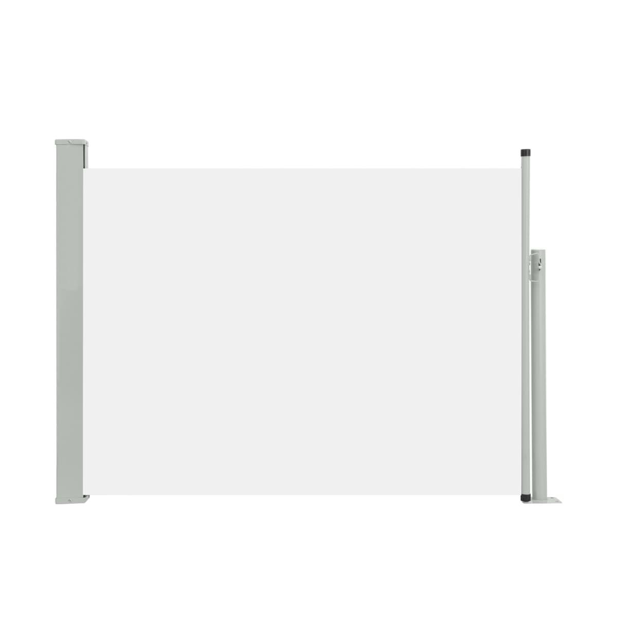 Patio Retractable Side Awning 47.2"x196.9" Cream - Cream