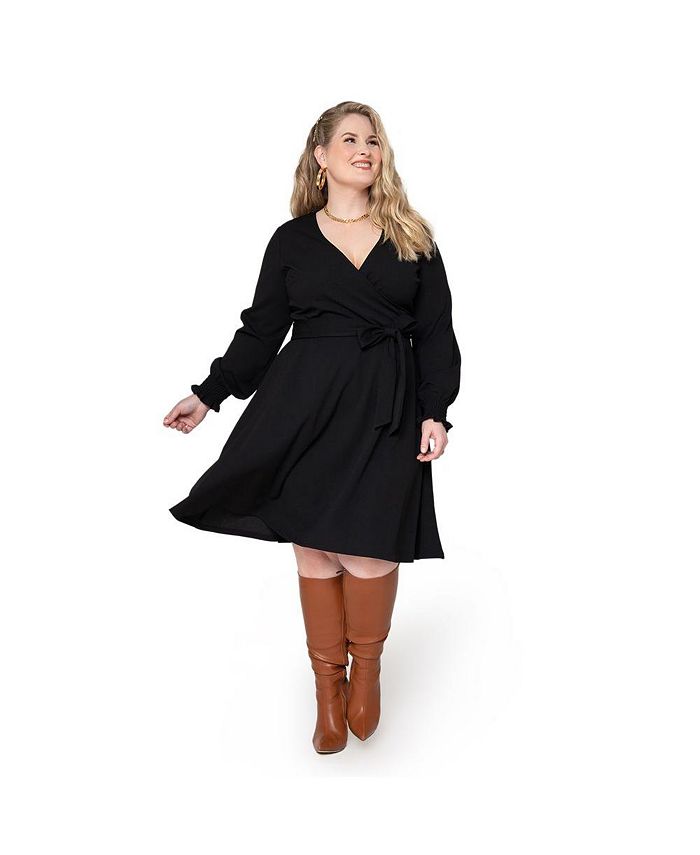 Leota Plus Size Perfect Wrap Blouson Sleeve Dress - Macy's
