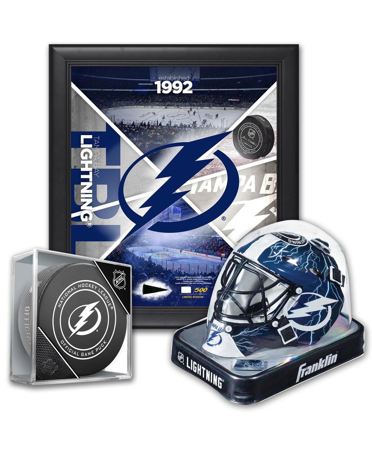 Tampa Bay Lightning Ultimate Fan Collectibles Bundle - Includes Team Impact 15" x 17" Frame Mini Goalie Mask and Official Game Puck - Multi