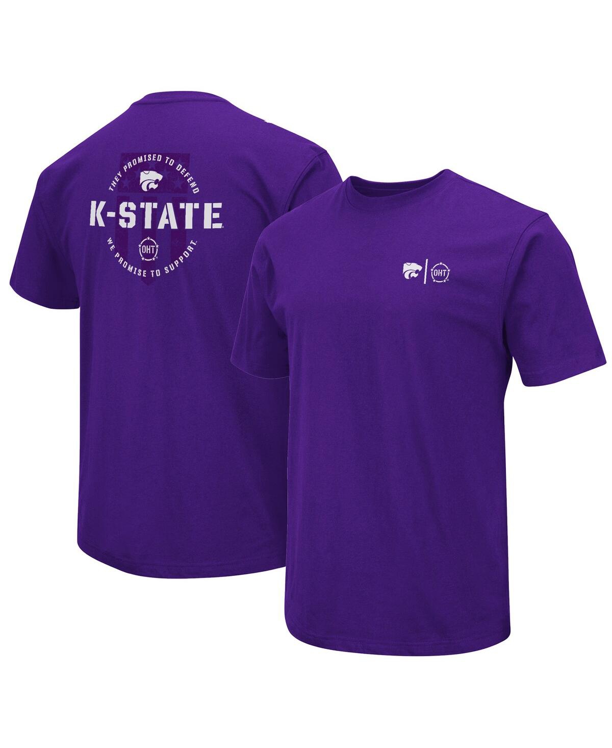 Shop Colosseum Men's  Purple Kansas State Wildcats Oht Military-inspired Appreciation T-shirt