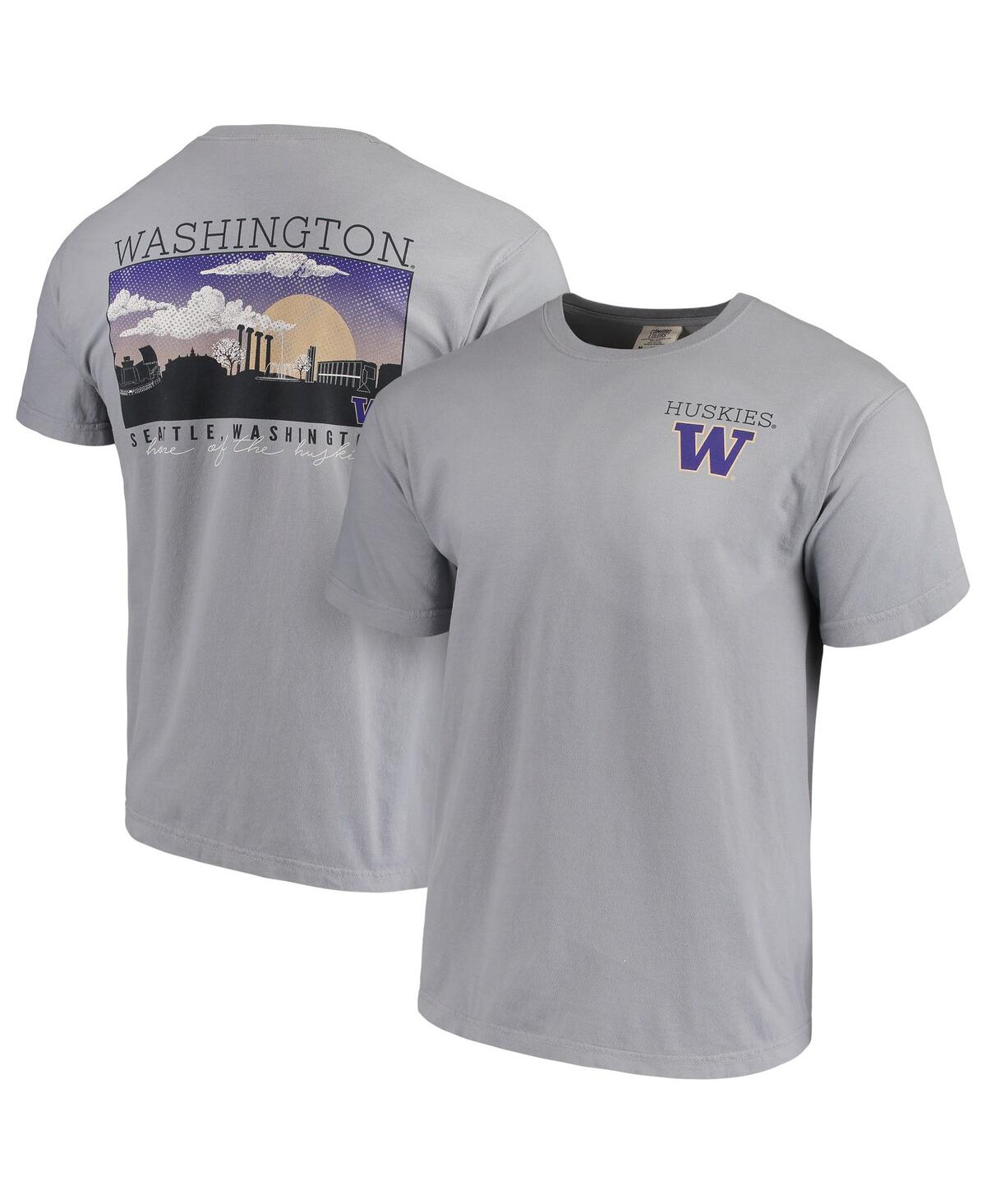Shop Image One Men's Gray Washington Huskies Comfort Colors Campus Scenery T-shirt