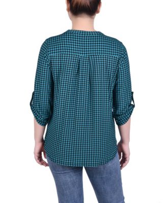 Women's Long Tab-Sleeve Top with Pockets