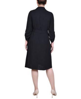 Women's Long Roll Tab Sleeve Shirtdress