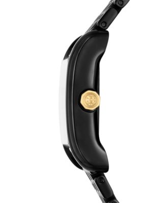 TORY BURCH ブラック時計 Tory Burch Women's The Eleanor Black-Tone Stainless Steel