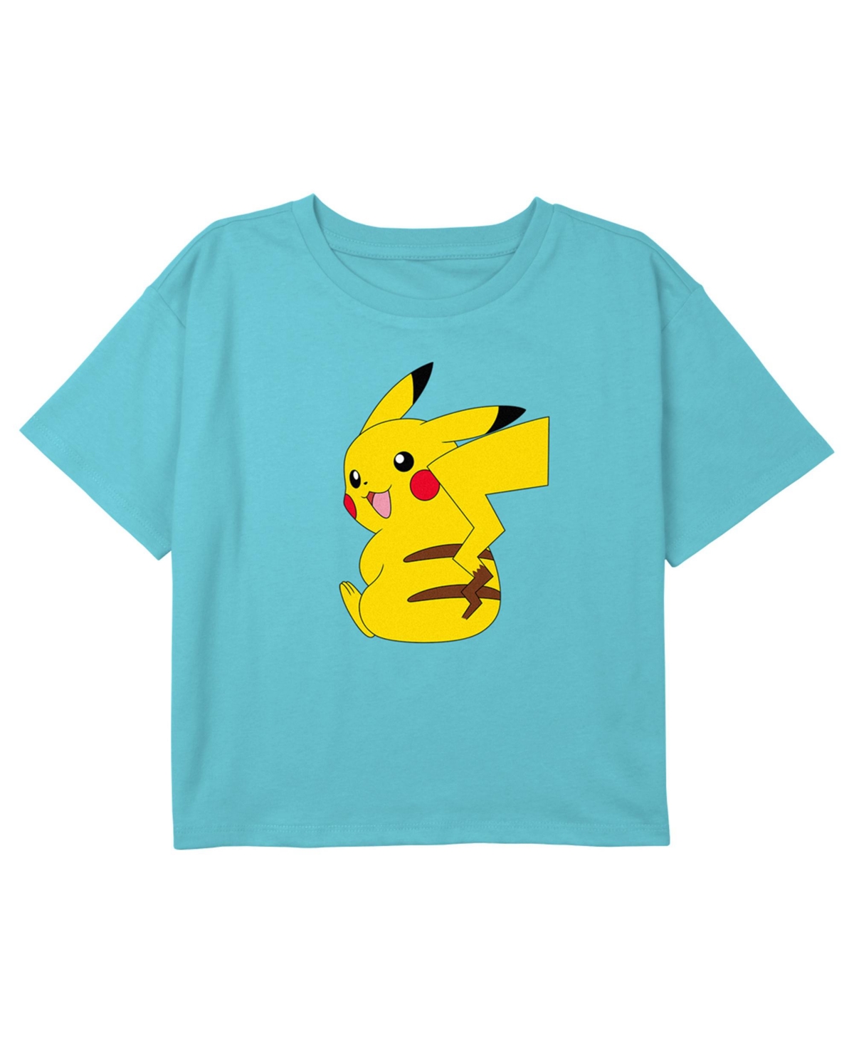 Nintendo Girl's Pokemon Pikachu Sitting Portrait Child T-shirt In Blue