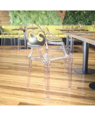 Oval Back Ghost Chair With Arms