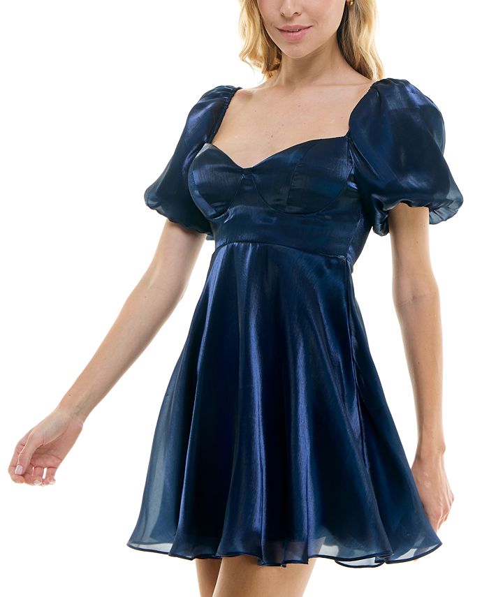 B Darlin Juniors' PuffSleeve BabyDoll ALine Dress Macy's