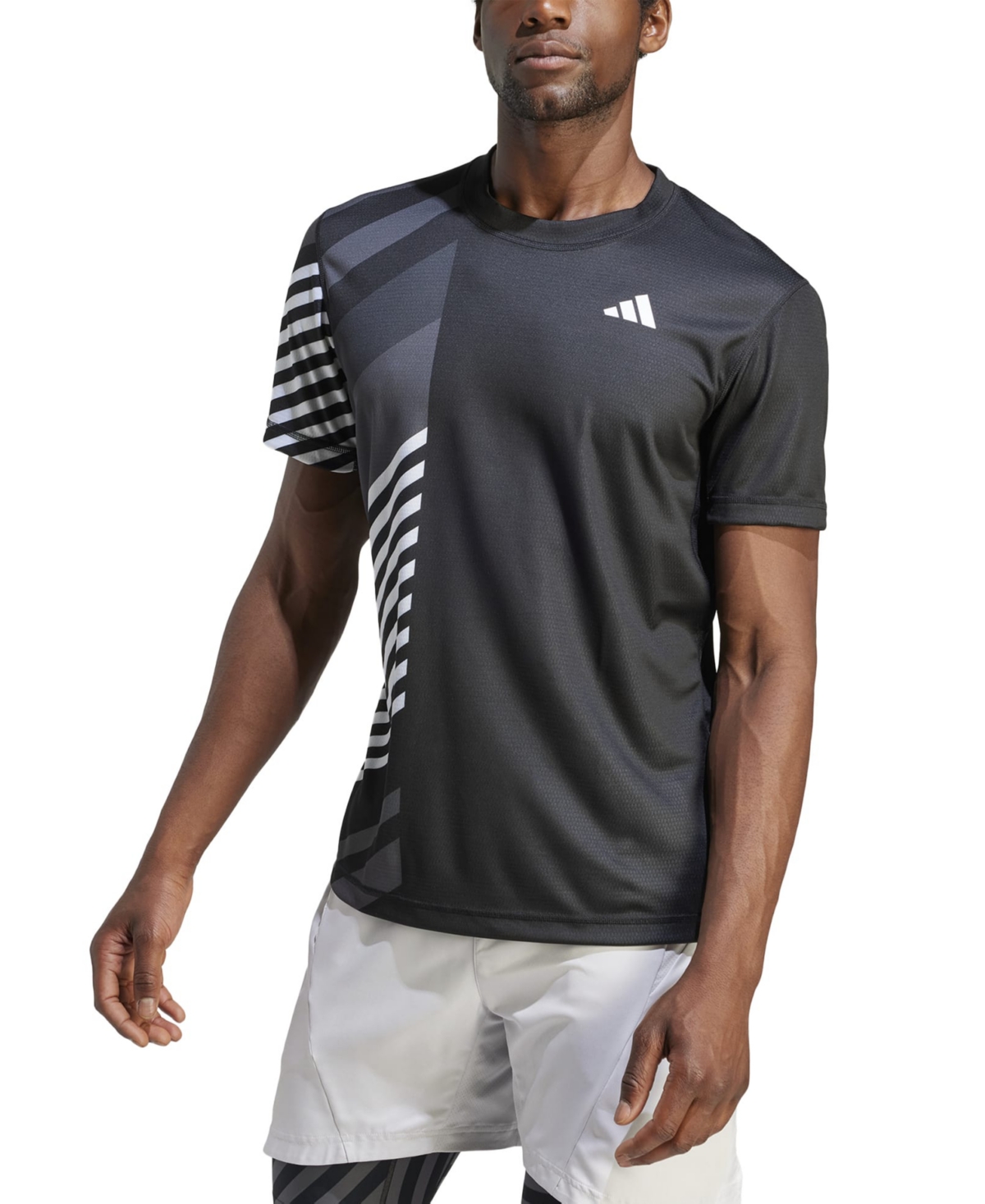Citere pludselig klaver Adidas Originals Adidas Men's Us Open Freelift Slim-fit Short Sleeve  Crewneck Tennis T-shirt In Black | ModeSens