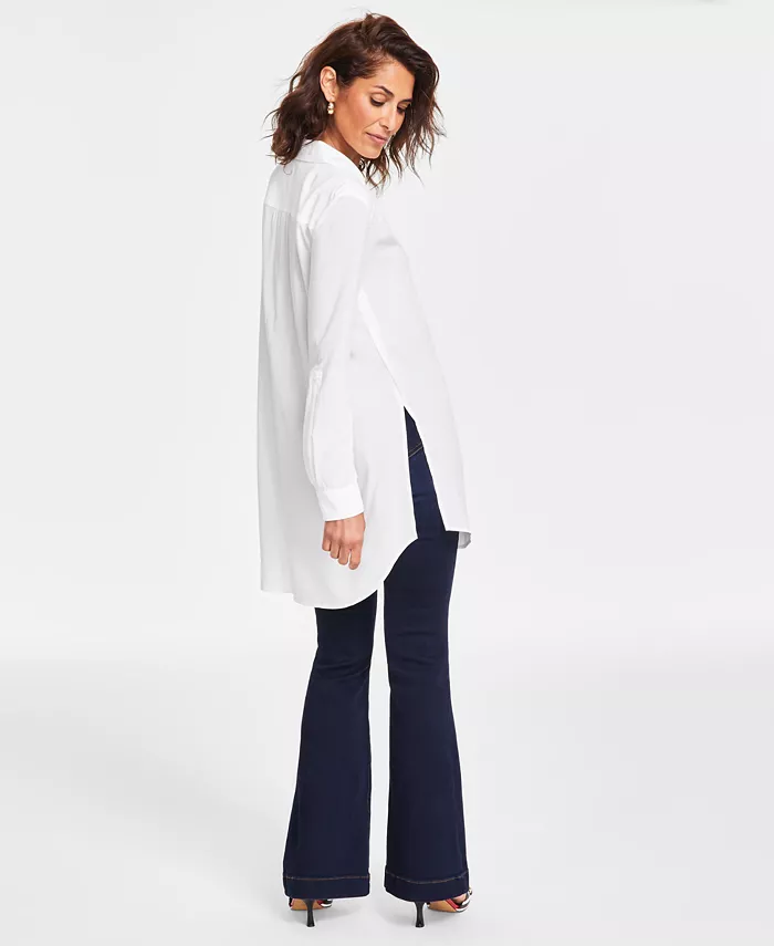 Women's Roll-Tab Button-Down Tunic - thumbnail 2