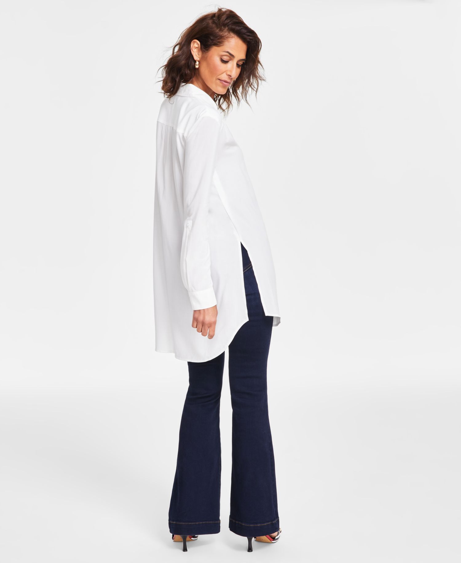 Women's Roll-Tab Button-Down Tunic