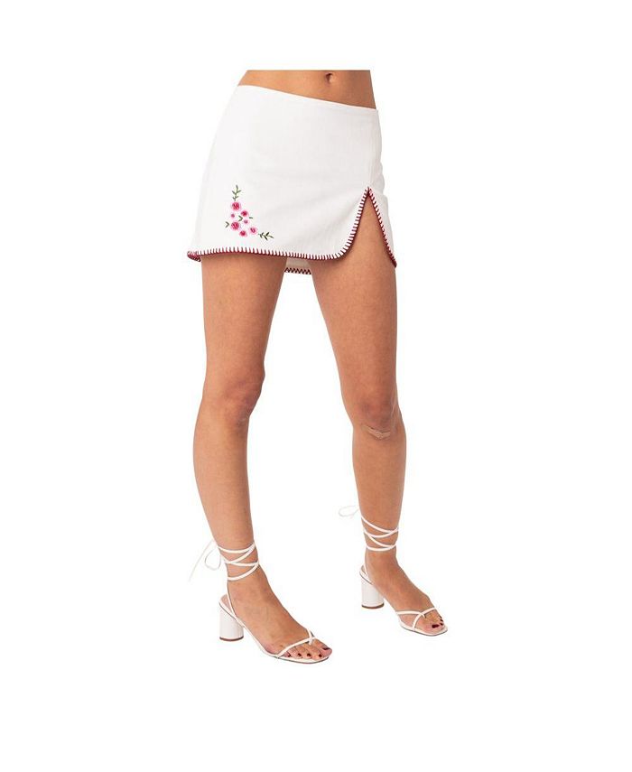Edikted Women's Lilo Embroidered Mini Skirt - Macy's