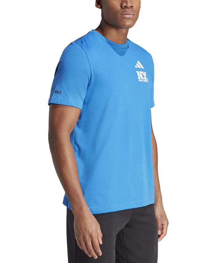 adidas Men #39 s Hard Courts New York Short Sleeve Crewneck Tennis T Shirt