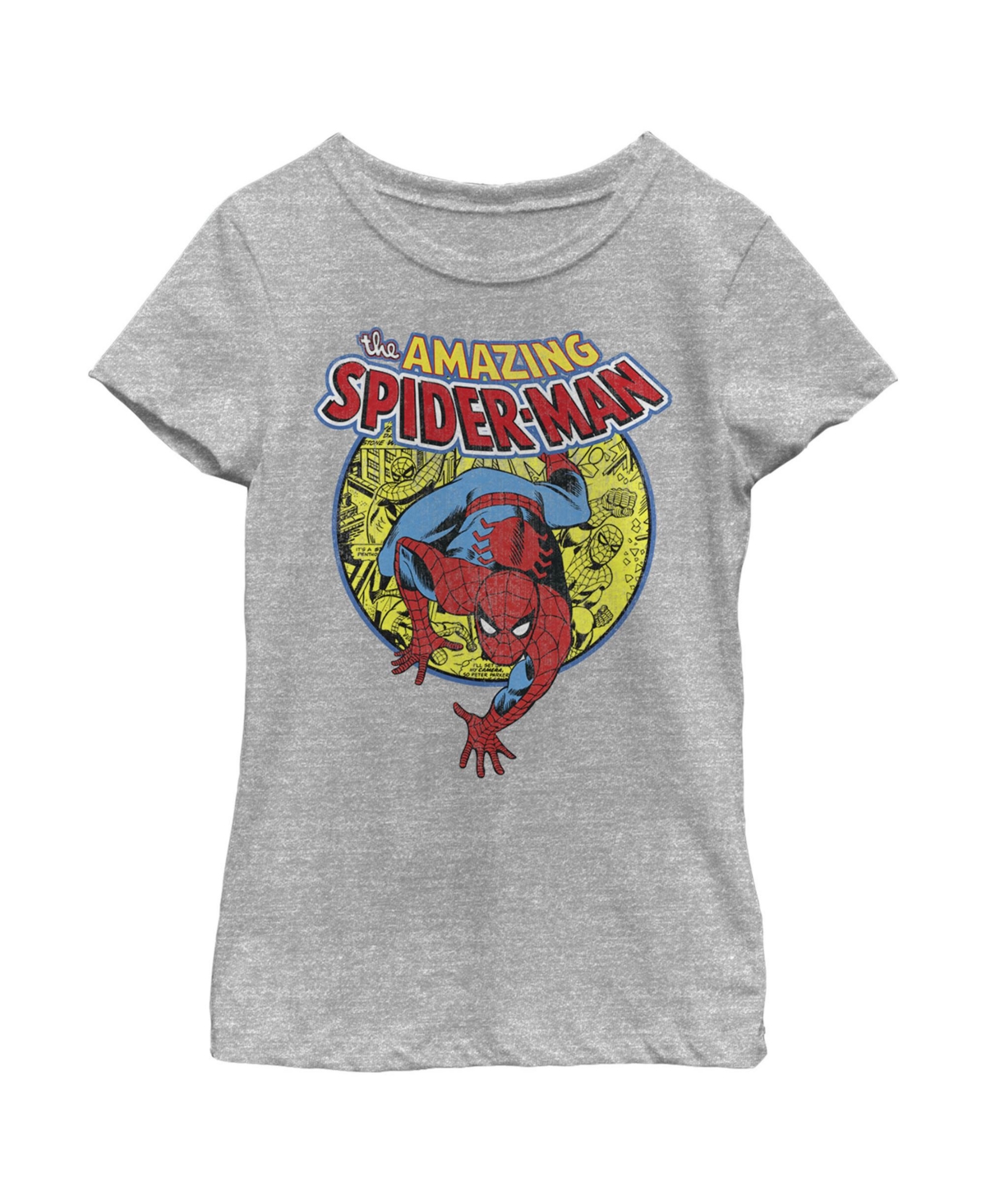Marvel Girl's  Amazing Spider-man Responsibility Child T-shirt In Athletic Heather