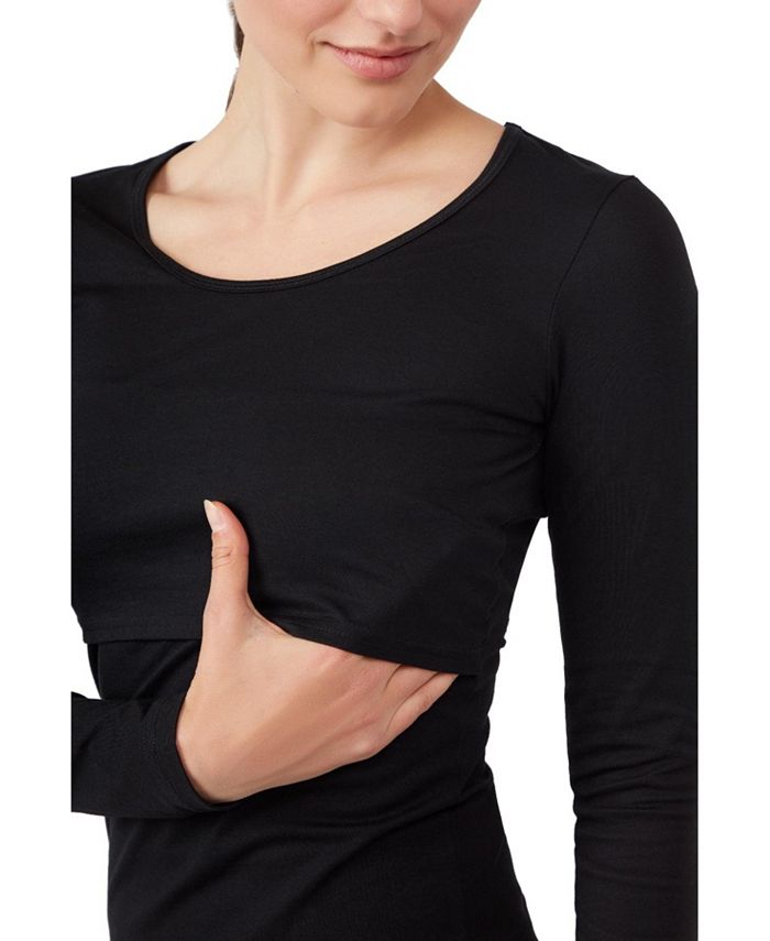 Modern Eternity Maternity Maternity Charlotte Long Sleeves Round Neck