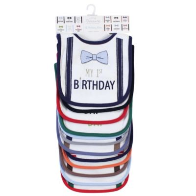 Baby Boy Cotton Bibs 12pk, Holiday Bow Ties, One Size