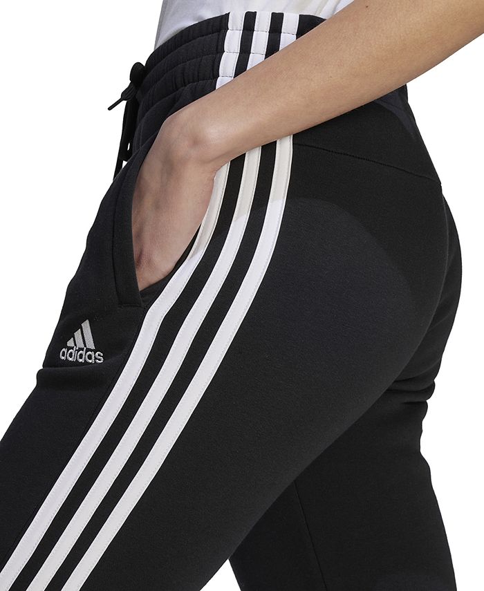 Adidas three stripe hot sale joggers womens