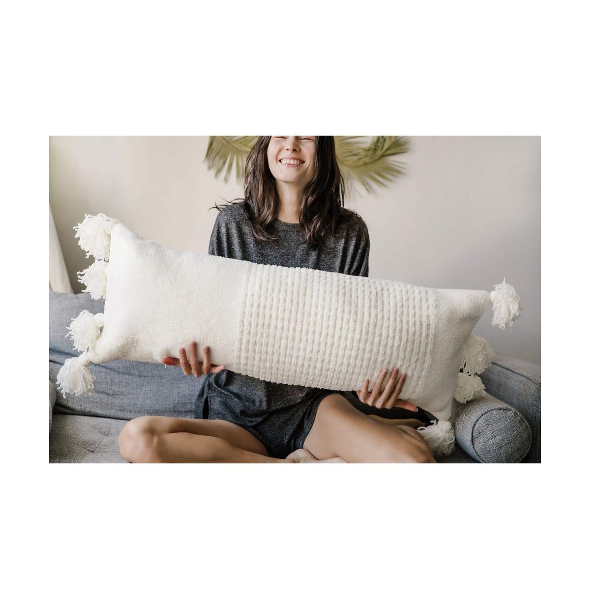 Sunday Citizen Braided Pom Pom Decorative Pillow, 14