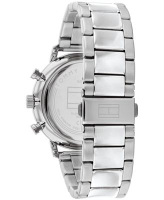 Men's Multifunction Silver-Tone Stainless Steel Bracelet Watch 44mm
