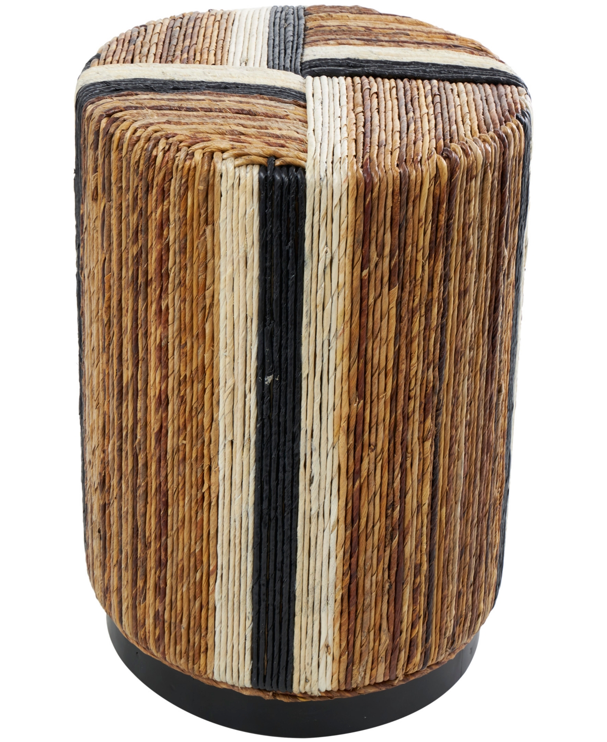 Rosemary Lane Banana Leaf Handmade Linear Wrapped Accent Table Collection In Brown