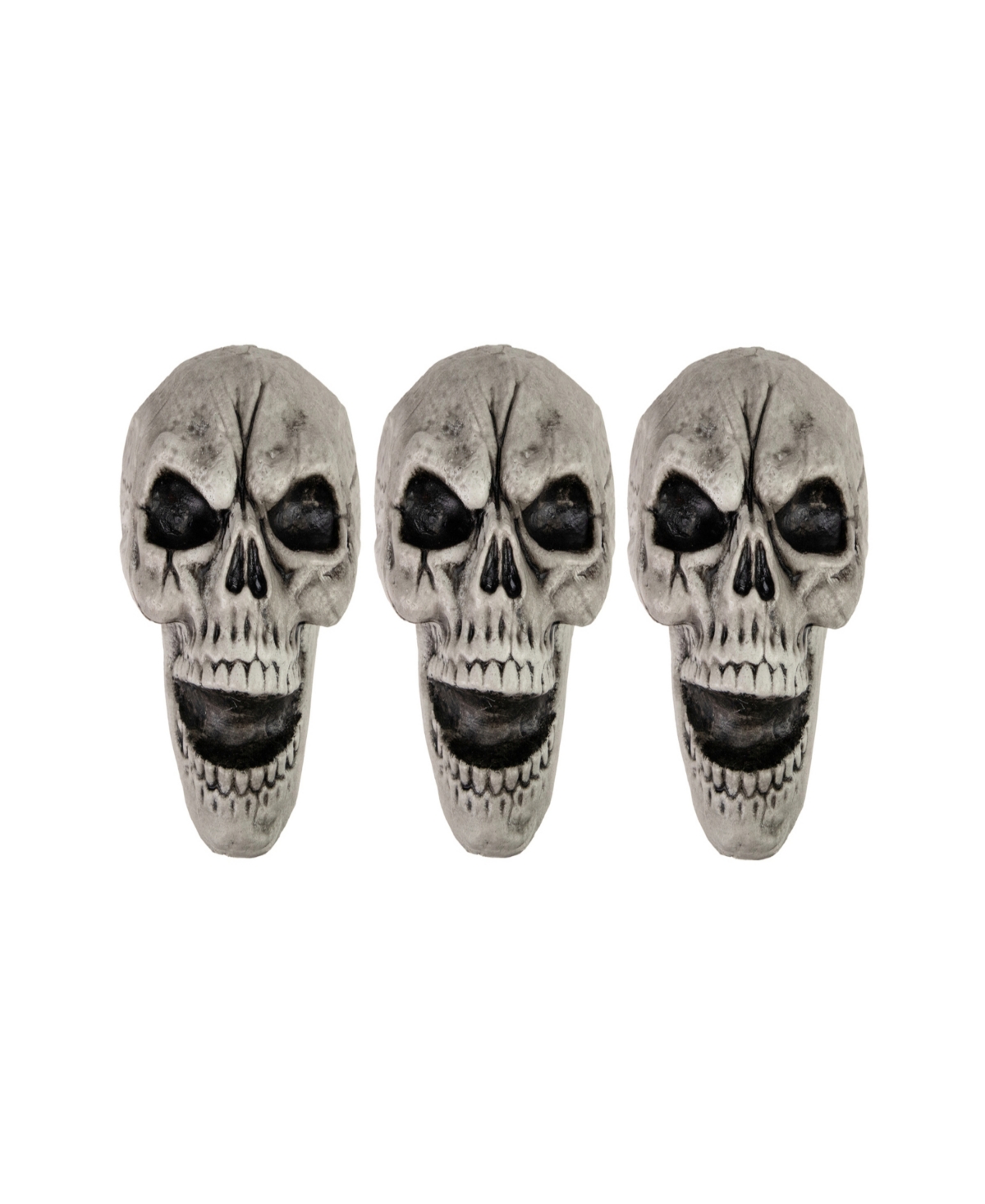 Set of 3 Skull Stakes Outdoor Yard Halloween Decorations