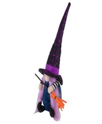 14" Halloween Witch Gnome with Broom