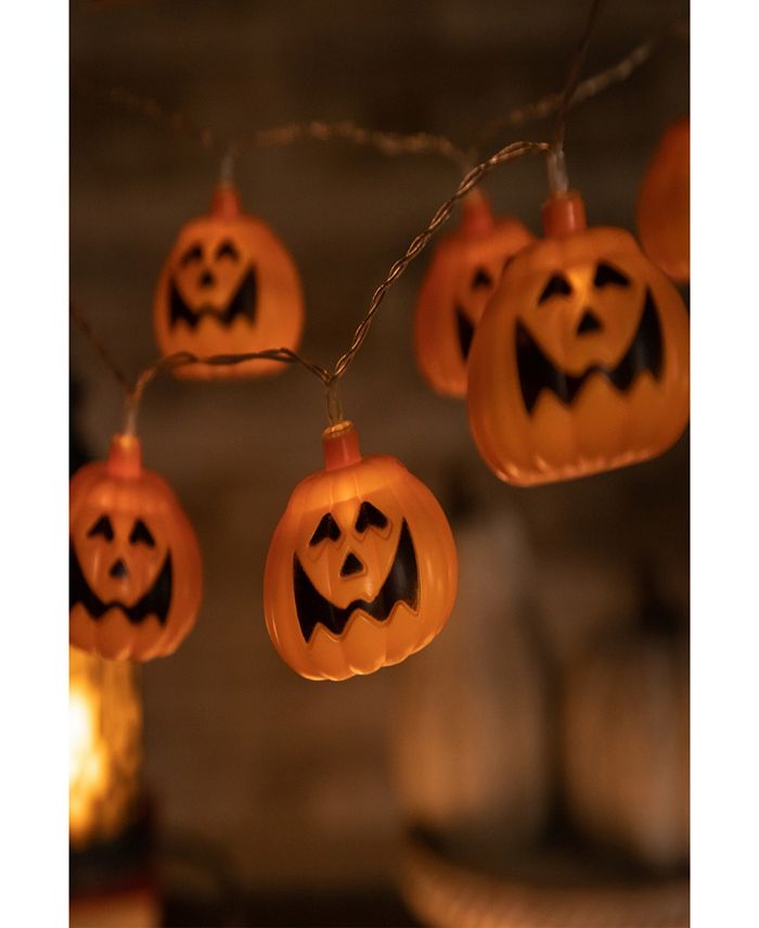 Northlight 10Count LED JackOLantern Halloween Light Set, 3' Warm