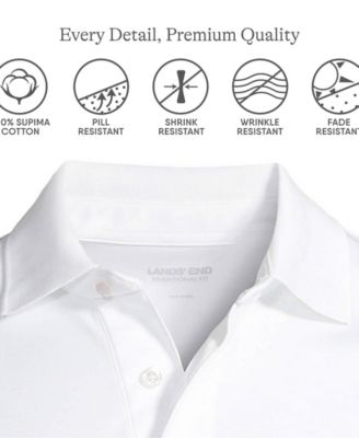 Big & Tall Long Sleeve Supima Interlock Polo Shirt