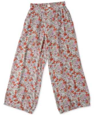 Roxy - Big Girls You Found Me Wide-Leg Floral-Print Palazzo Pants