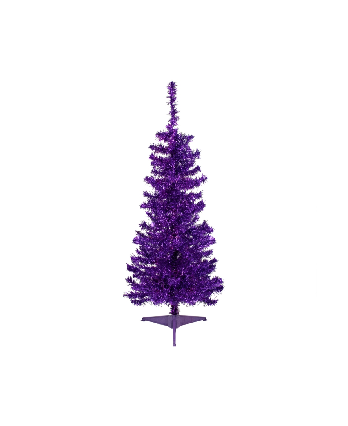 Northlight 4' Artificial Tinsel Christmas Tree Unlit In Purple