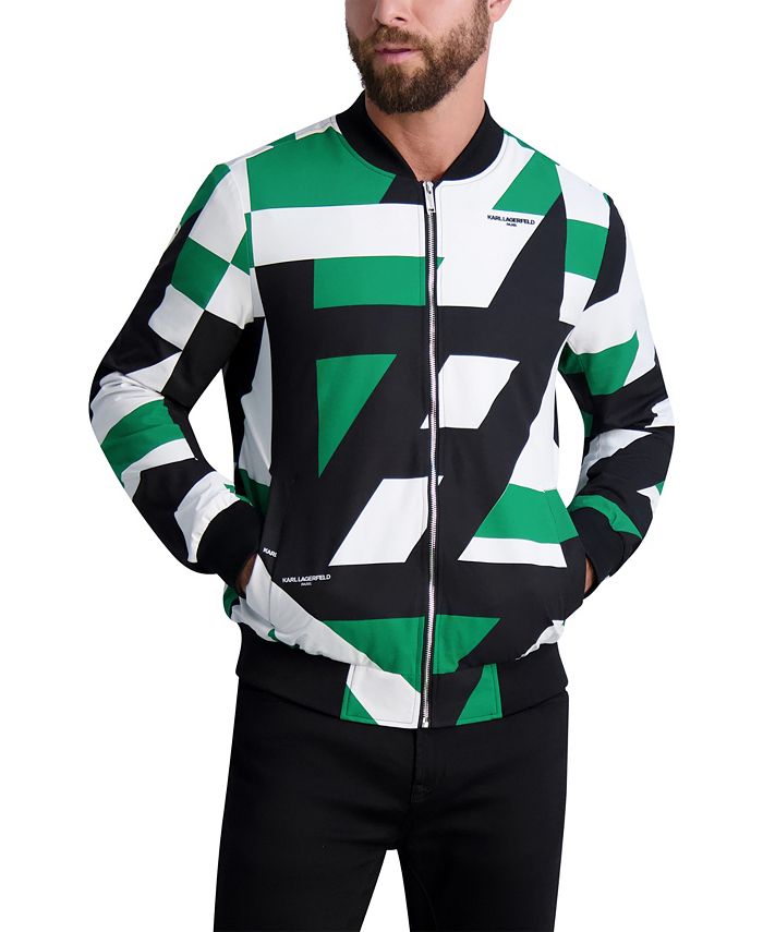 KARL LAGERFELD PARIS Men s Color Block Bomber Jacket Macy s
