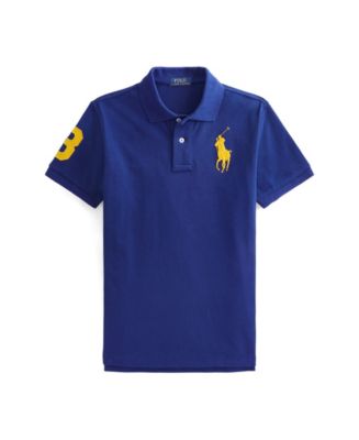 Polo Ralph Lauren Big Boys Big Pony Cotton Mesh Polo Shirt - Macy's