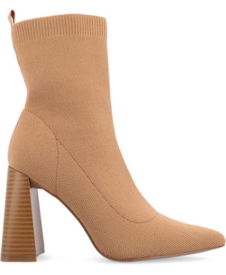 Women's Noralinn Knit Stacked Flared Heel Dress Booties