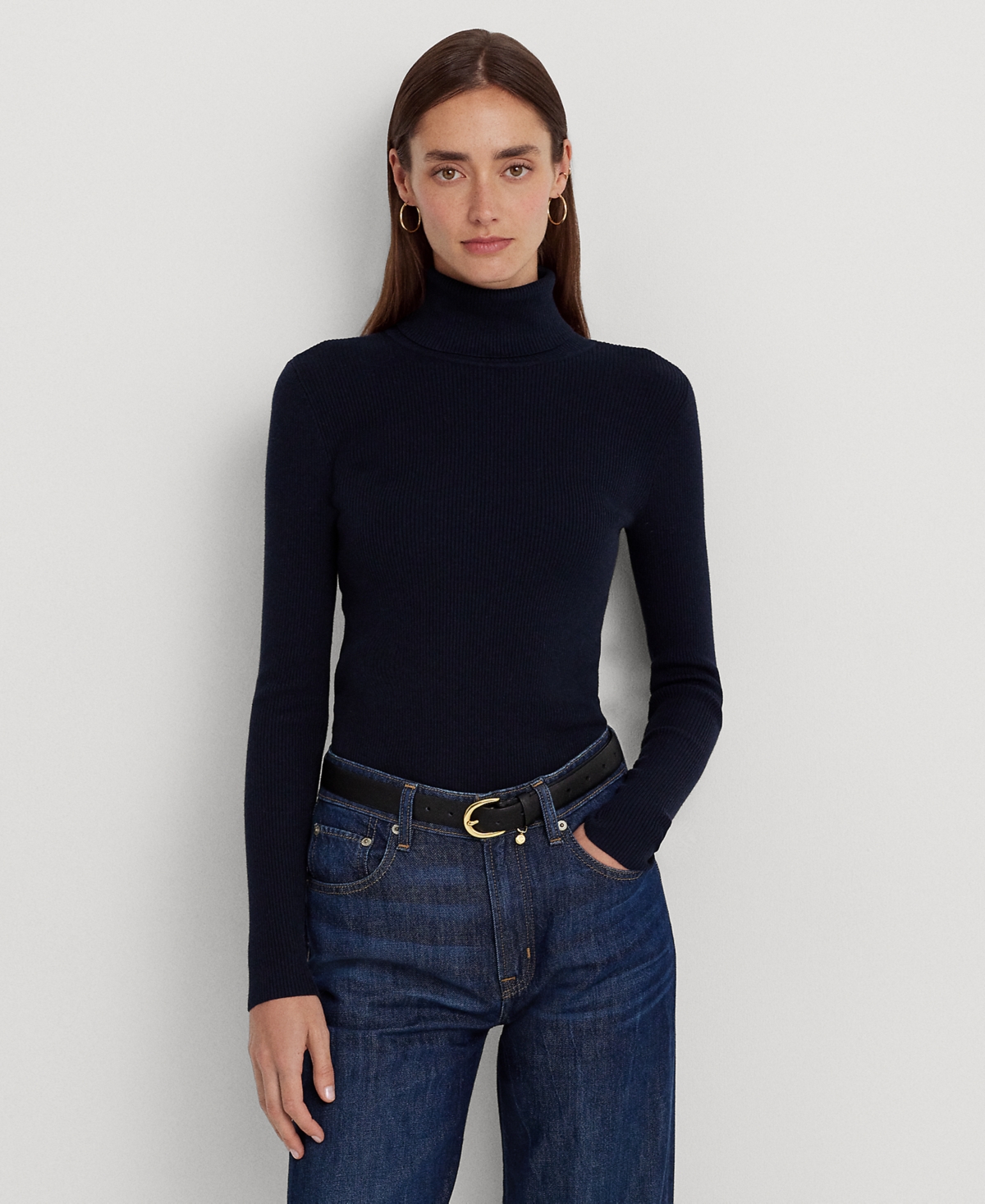 Ralph Lauren Turtleneck Sweater In Lauren Navy
