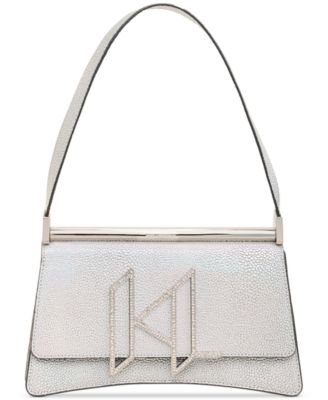 KARL LAGERFELD PARIS - Ikons Small Leather Flap Shoulder Bag