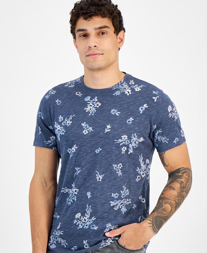 Sun + Stone Men's Floral-Print T-Shirt, Created for Macy's - Macy's