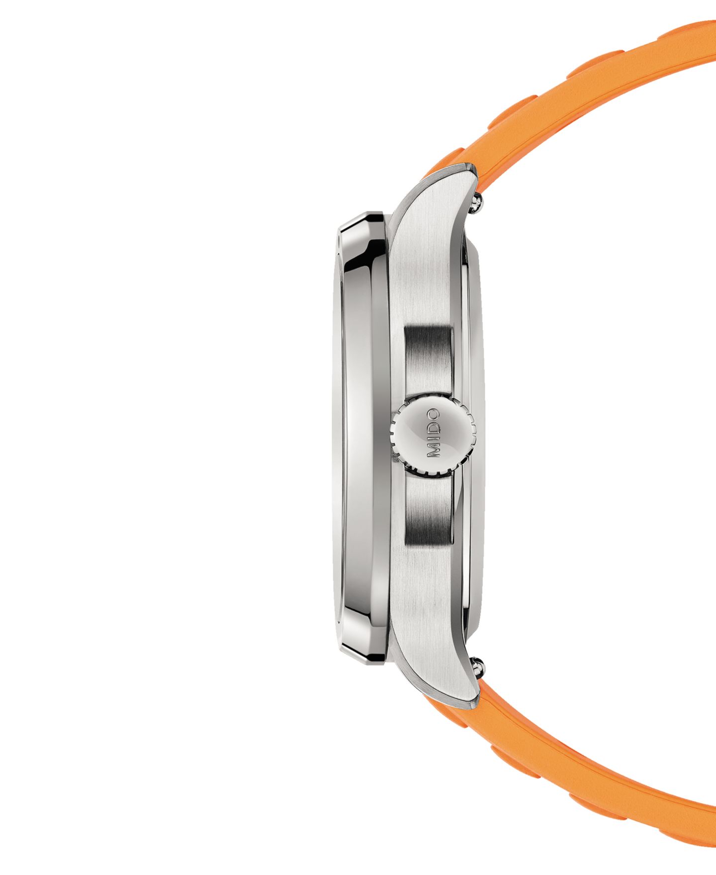 Мужские часы Mido Swiss Automatic Multifort Orange Rubber Strap Watch 41mm — фото 3