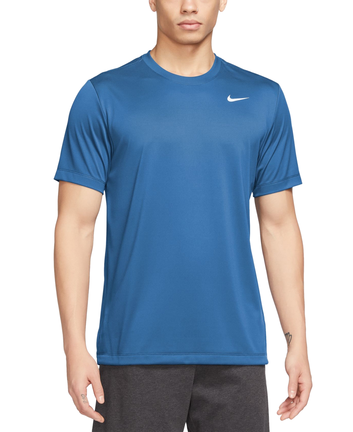Shop Nike Men's Dri-fit Legend Fitness T-shirt In Star Blue,white