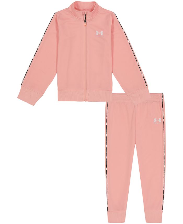 Under Armour Little Girls Piping Zip-Up Jacket and Joggers Track Set -  Macy's