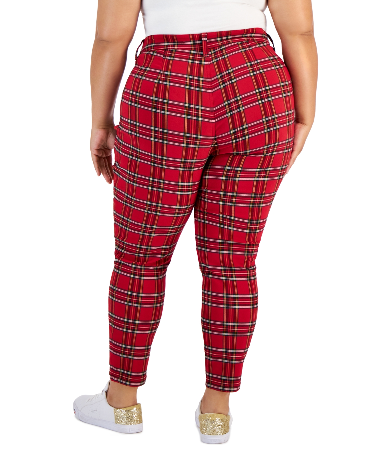 Tommy Hilfiger Plus Size Millennium Plaid Skinny Ankle Pants