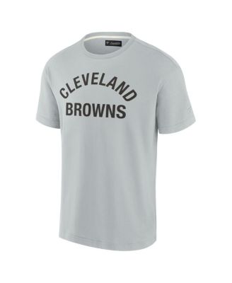 Men's and Women's Gray Cleveland Browns Super Soft Short Sleeve T-shirt
