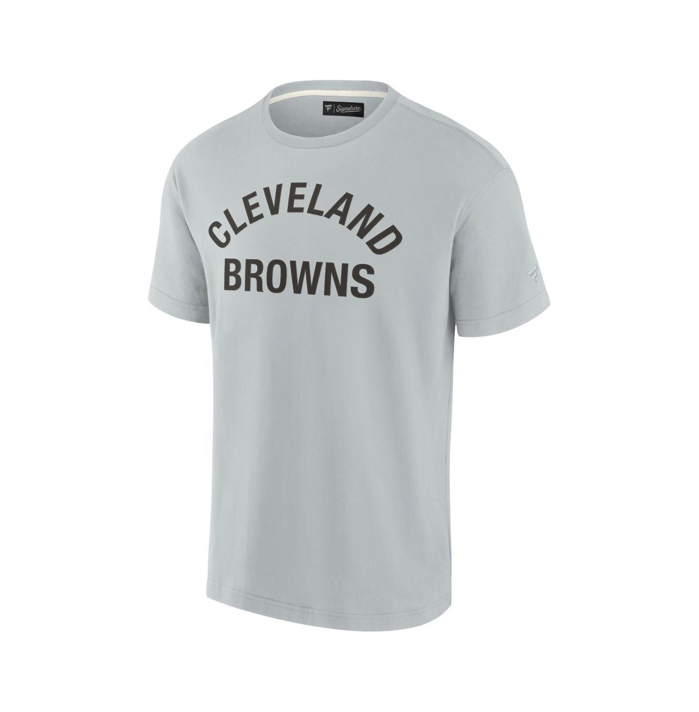 Футболка Fanatics Signature Gray Cleveland Browns Super Soft Short Sleeve — фото 3