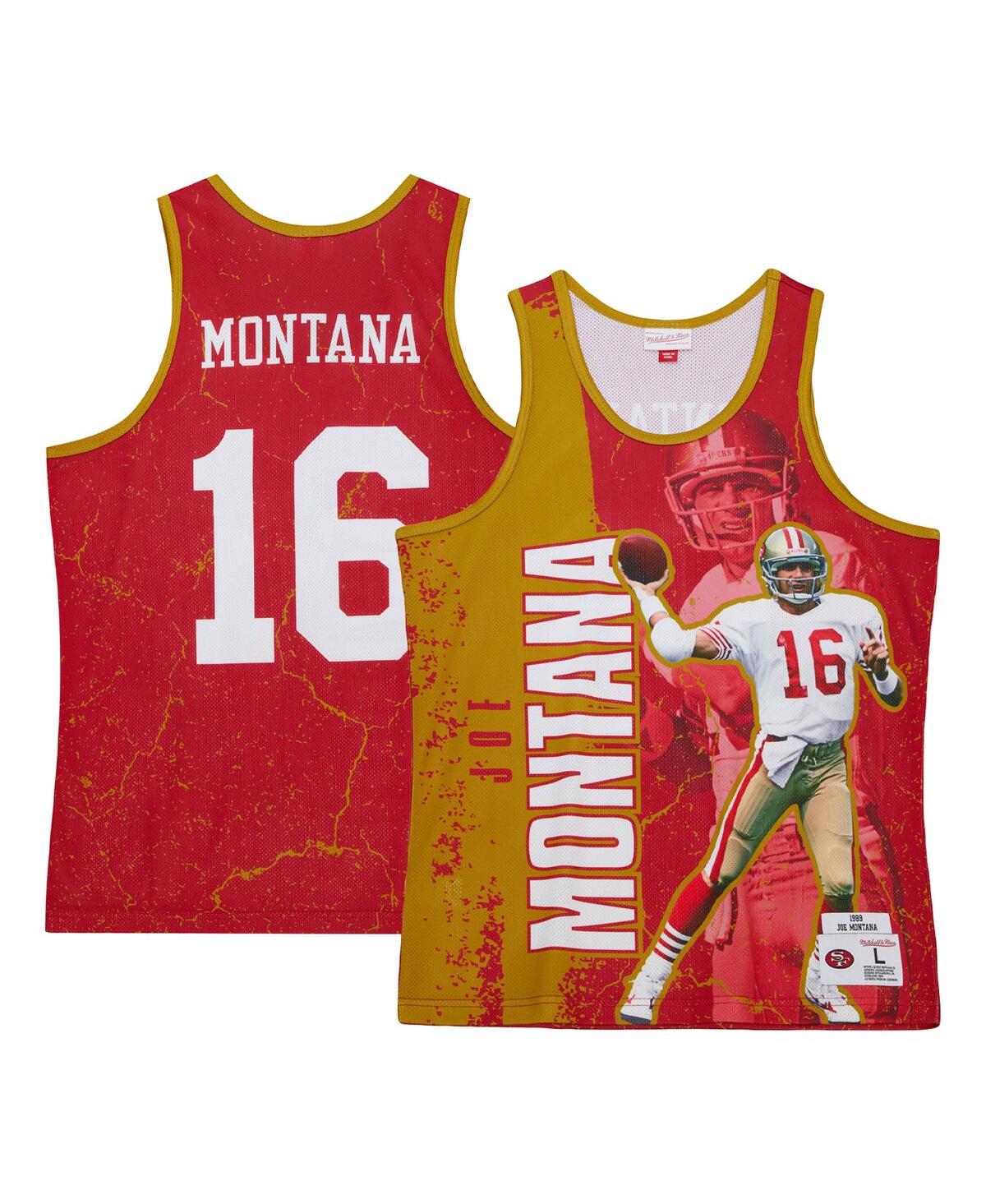 Men's Mitchell & Ness Joe MontanaSan Francisco 49ers 1989 Player Burst Tank Top - Scarlet