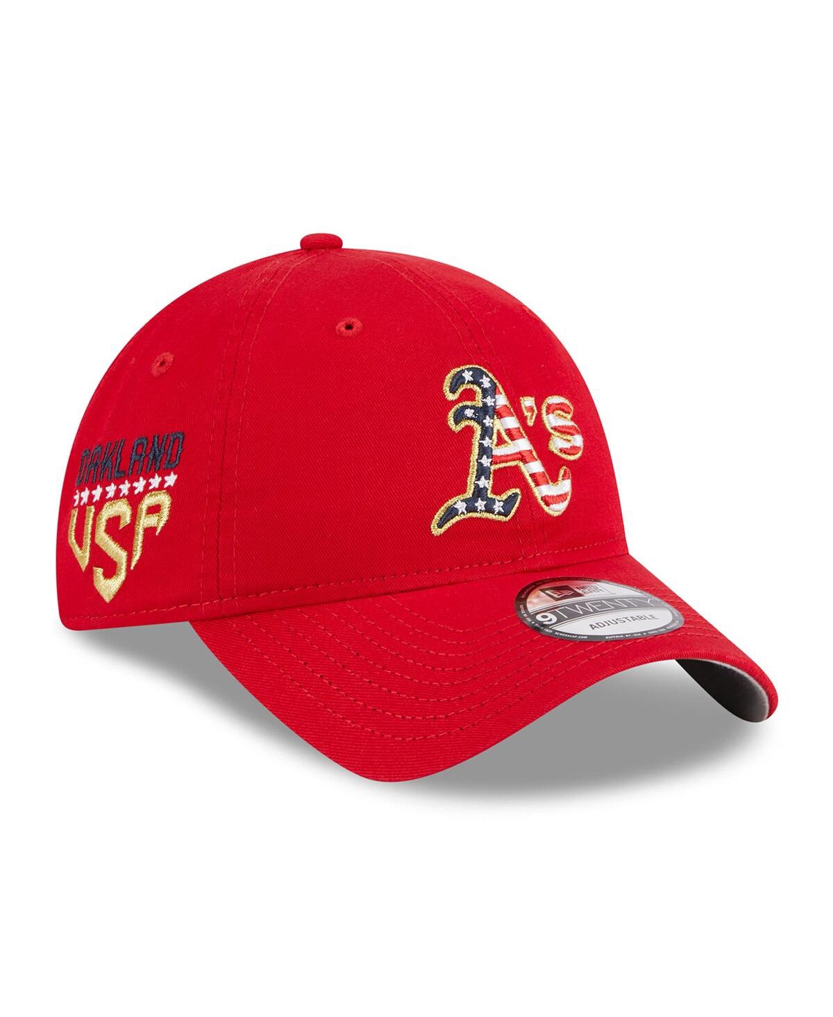 Shop New Era Men's  Red Oakland Athletics 2023 Fourth Of July 9twenty Adjustable Hat