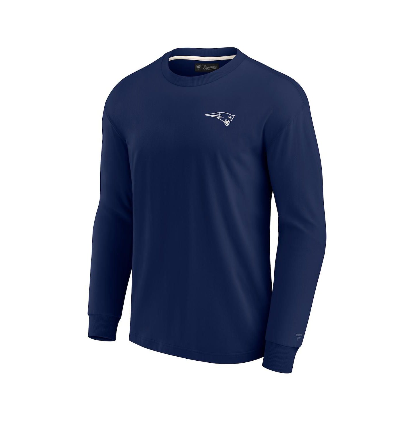 Футболка Fanatics Signature Navy New England Patriots Super Soft Long Sleeve — фото 4