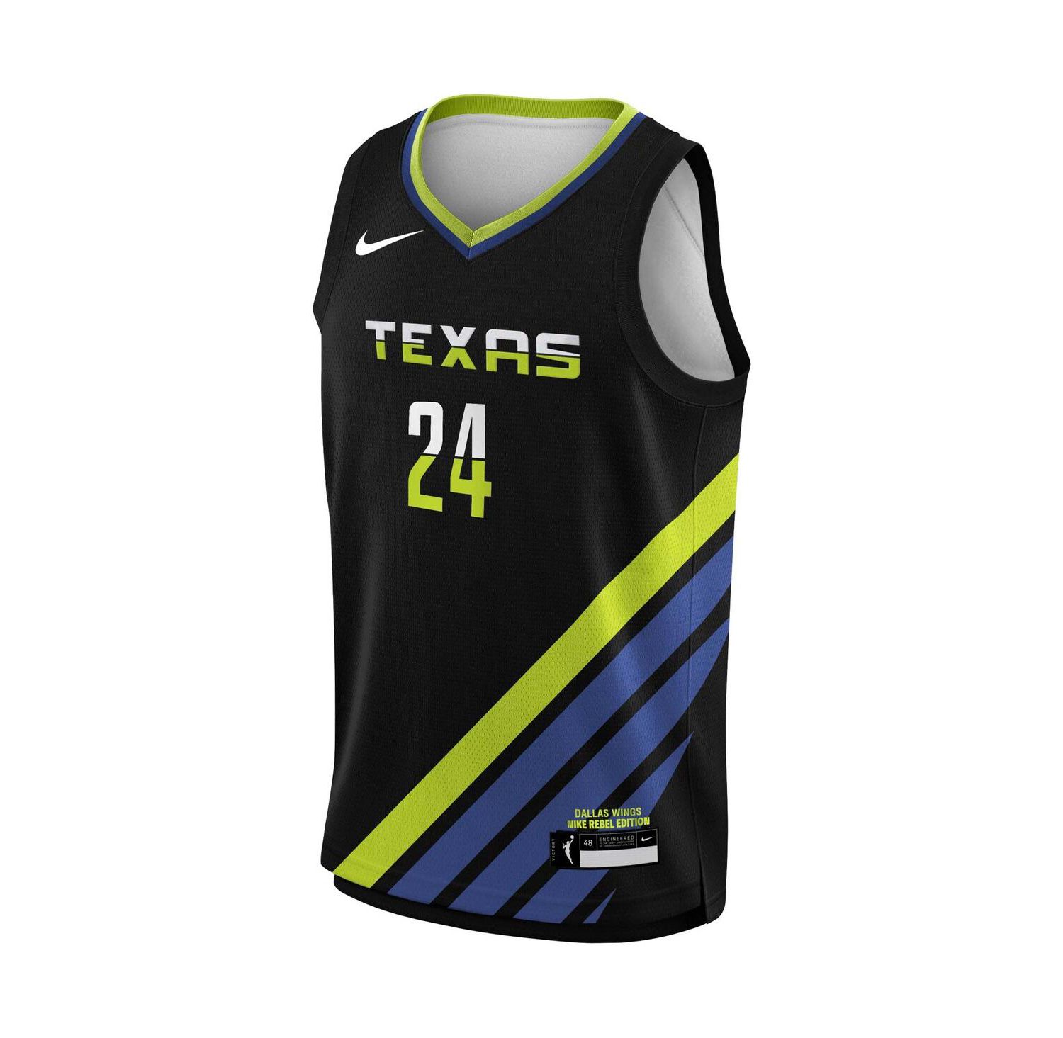 Big Boys and Girls Arike Ogunbowale Black Dallas Wings Victory Player Jersey - Rebel Edition
