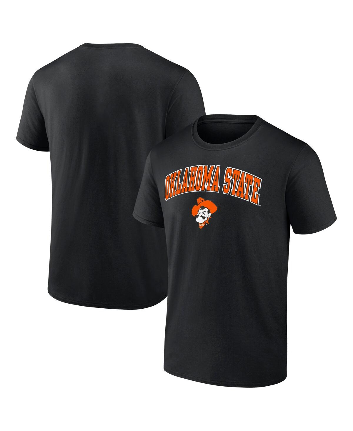 Shop Fanatics Men's  Black Oklahoma State Cowboys Campus T-shirt