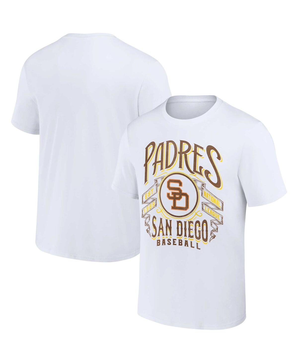 Fanatics Men's Darius Rucker Collection By  White San Diego Padres Distressed Rock T-shirt