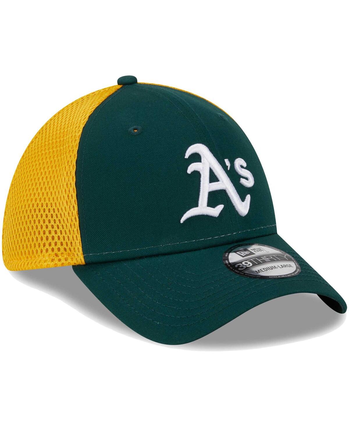 Shop New Era Men's  Green Oakland Athletics Team Neo 39thirty Flex Hat