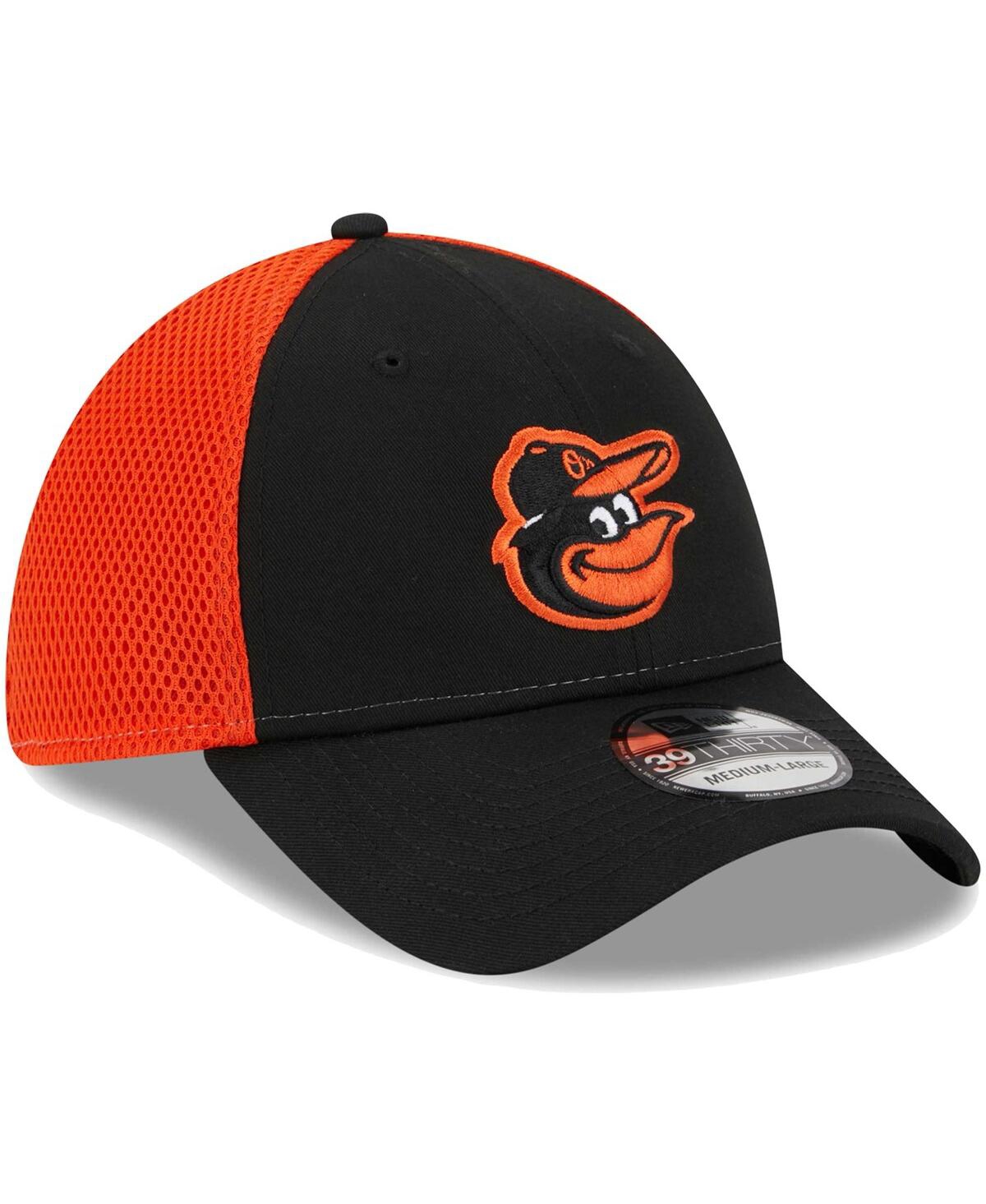 New Era Men's  Black Baltimore Orioles Team Neo 39thirty Flex Hat In Black