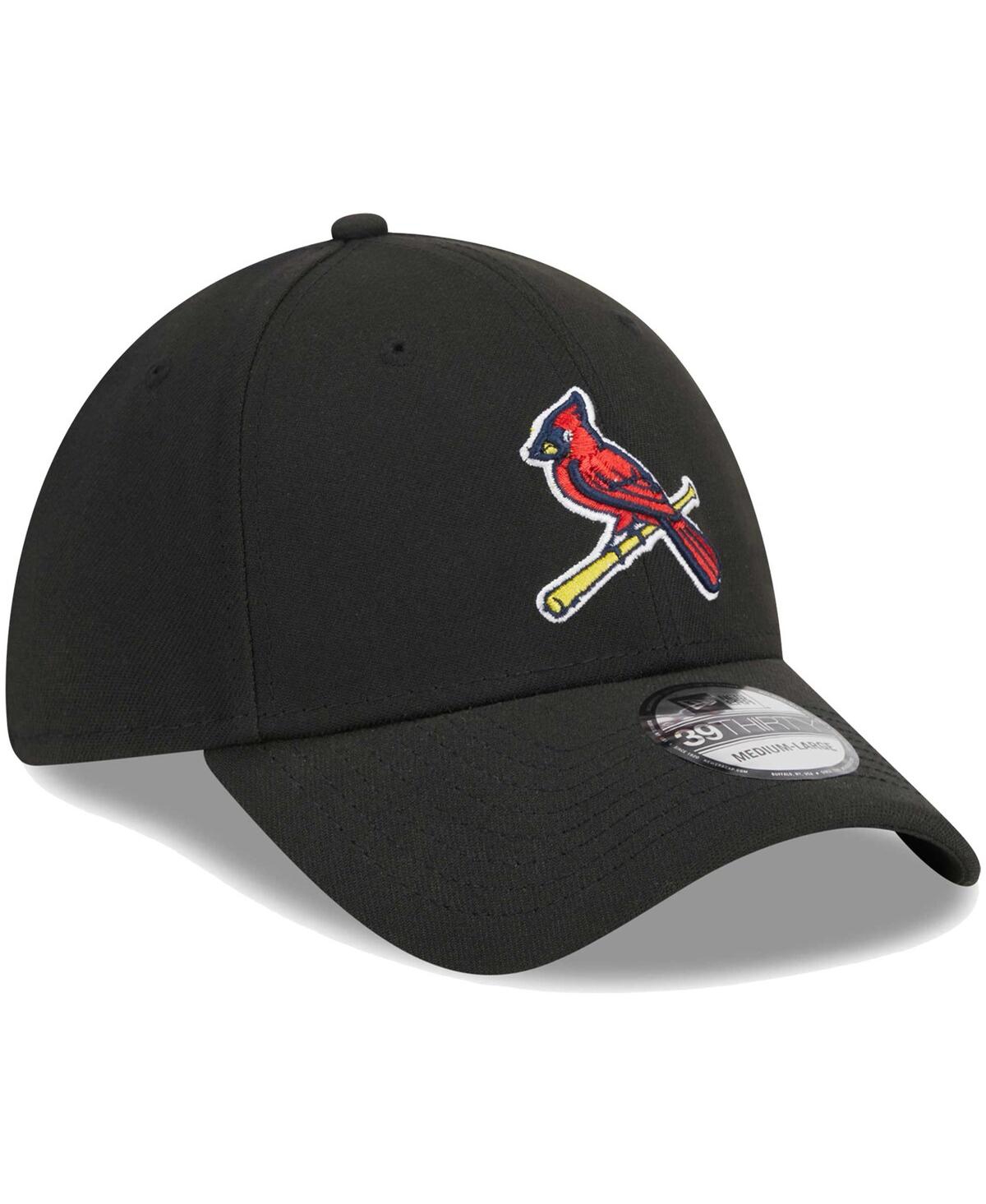New Era Men's  Black St. Louis Cardinals Logo 39thirty Flex Hat In Black